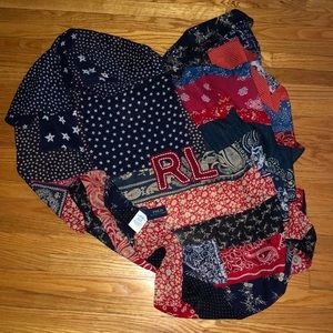 NWT Polo Ralph Lauren Bandana Paisley Print Scarf